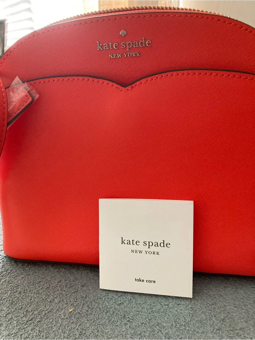 kate spade Red Saffiano Dome Crossbody NWT